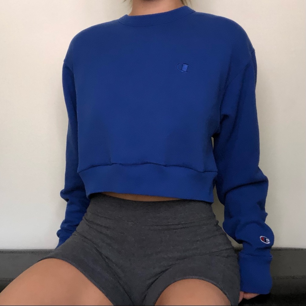 Champion Cropped Crew Neck Sweater